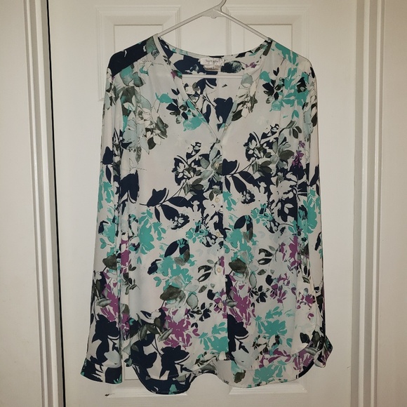 Van Heusen Career Blouse Button Down - Picture 1 of 6